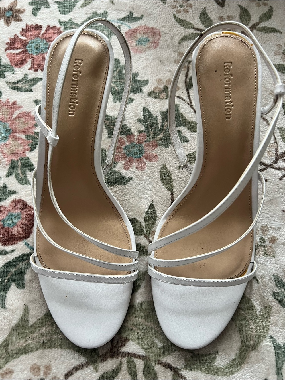 Reformation Heeled Sandals White Size 8